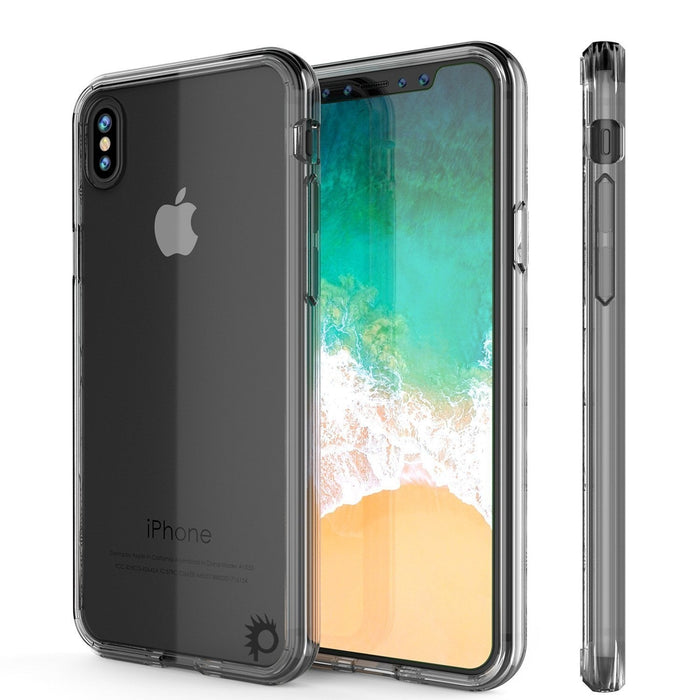 iPhone XS Max Case, PUNKcase [Lucid 2.0 Series] [Slim Fit] Armor Cover [Clear] (Color in image: Clear)