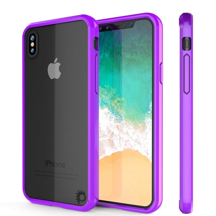iPhone XS Max Case, PUNKcase [Lucid 2.0 Series] [Slim Fit] Armor Cover [Purple] (Color in image: Purple)