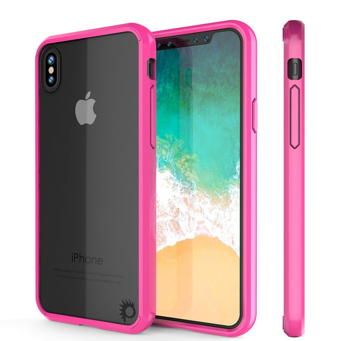 iPhone XS Max Case, PUNKcase [Lucid 2.0 Series] [Slim Fit] Armor Cover [Pink] (Color in image: Pink)