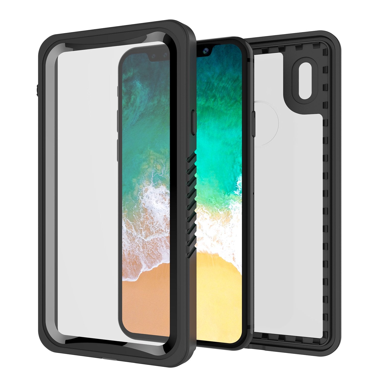 iPhone X Case, Punkcase [Extreme Series] [Slim Fit] [IP68 Certified] [Shockproof] [Snowproof] [Dirproof] Armor Cover W/ Built In Screen Protector for Apple iPhone 10 [BLACK] (Color in image: Pink)