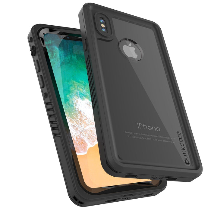 iPhone XS Max Waterproof Case, Punkcase [Extreme Series] Armor Cover W/ Built In Screen Protector [Black] (Color in image: Light Green)