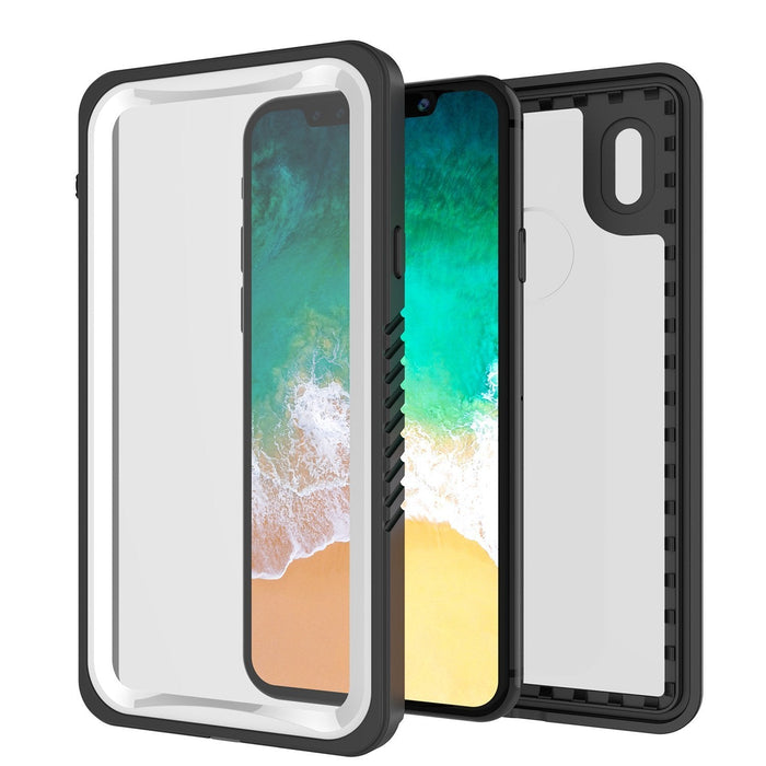 iPhone XS Max Waterproof Case, Punkcase [Extreme Series] Armor Cover W/ Built In Screen Protector [White] (Color in image: Purple)