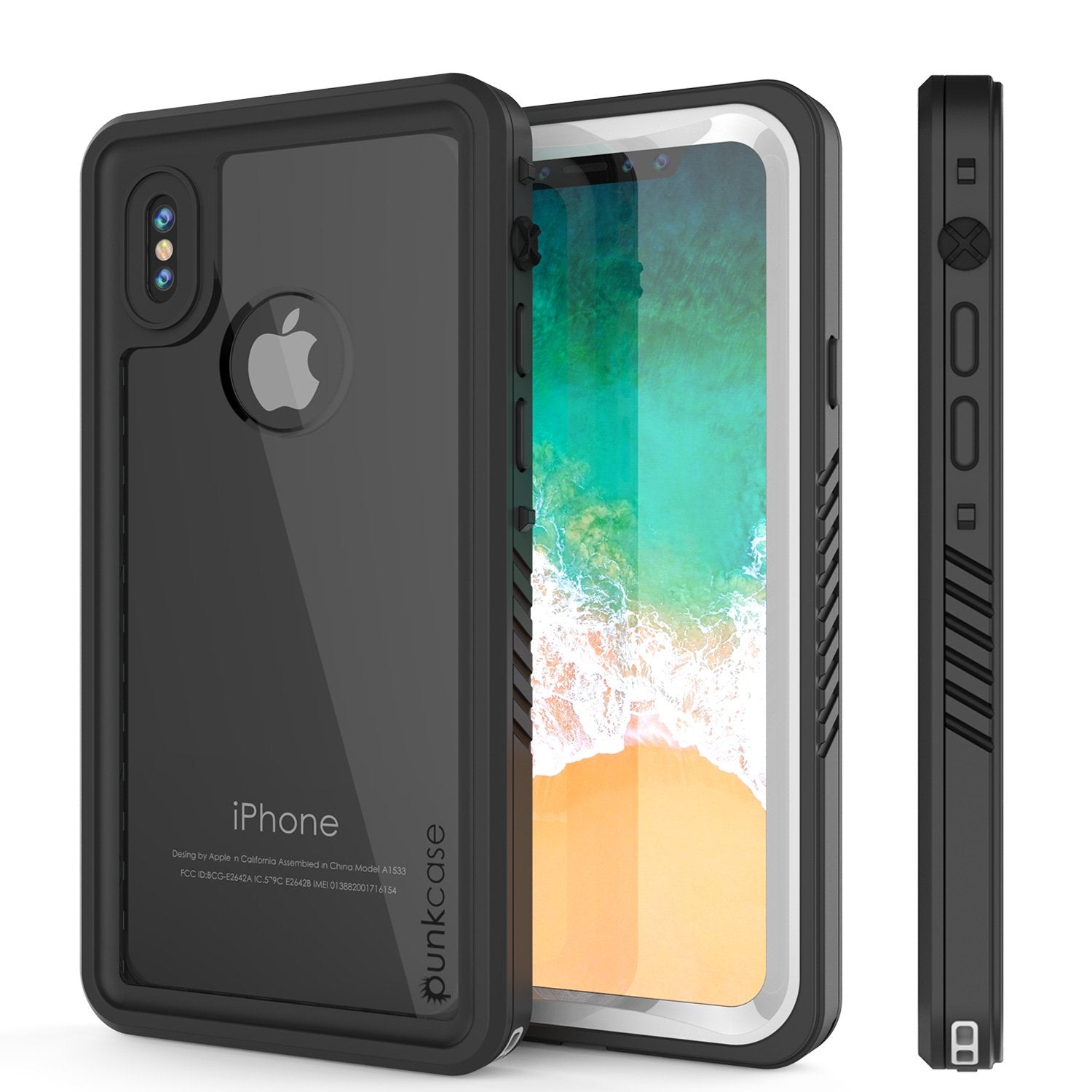 iPhone X Case, Punkcase [Extreme Series] [Slim Fit] [IP68 Certified] [Shockproof] [Snowproof] [Dirproof] Armor Cover W/ Built In Screen Protector for Apple iPhone 10 [White]