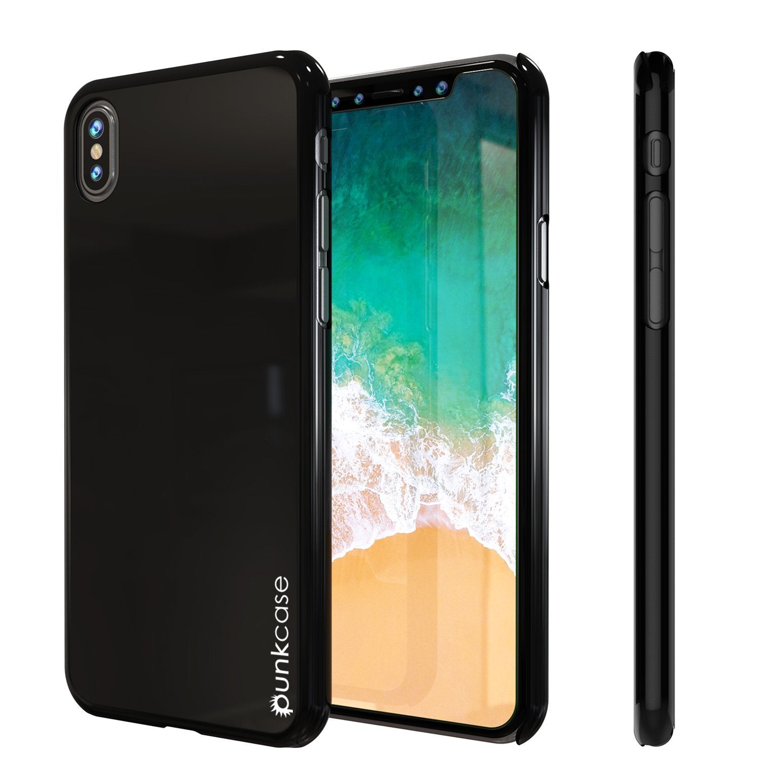 iPhone X Case, Punkcase [Solid Series] Ultra Thin Cover [shockproof] [dirtproof] for Apple iPhone 10 [Jet black]
