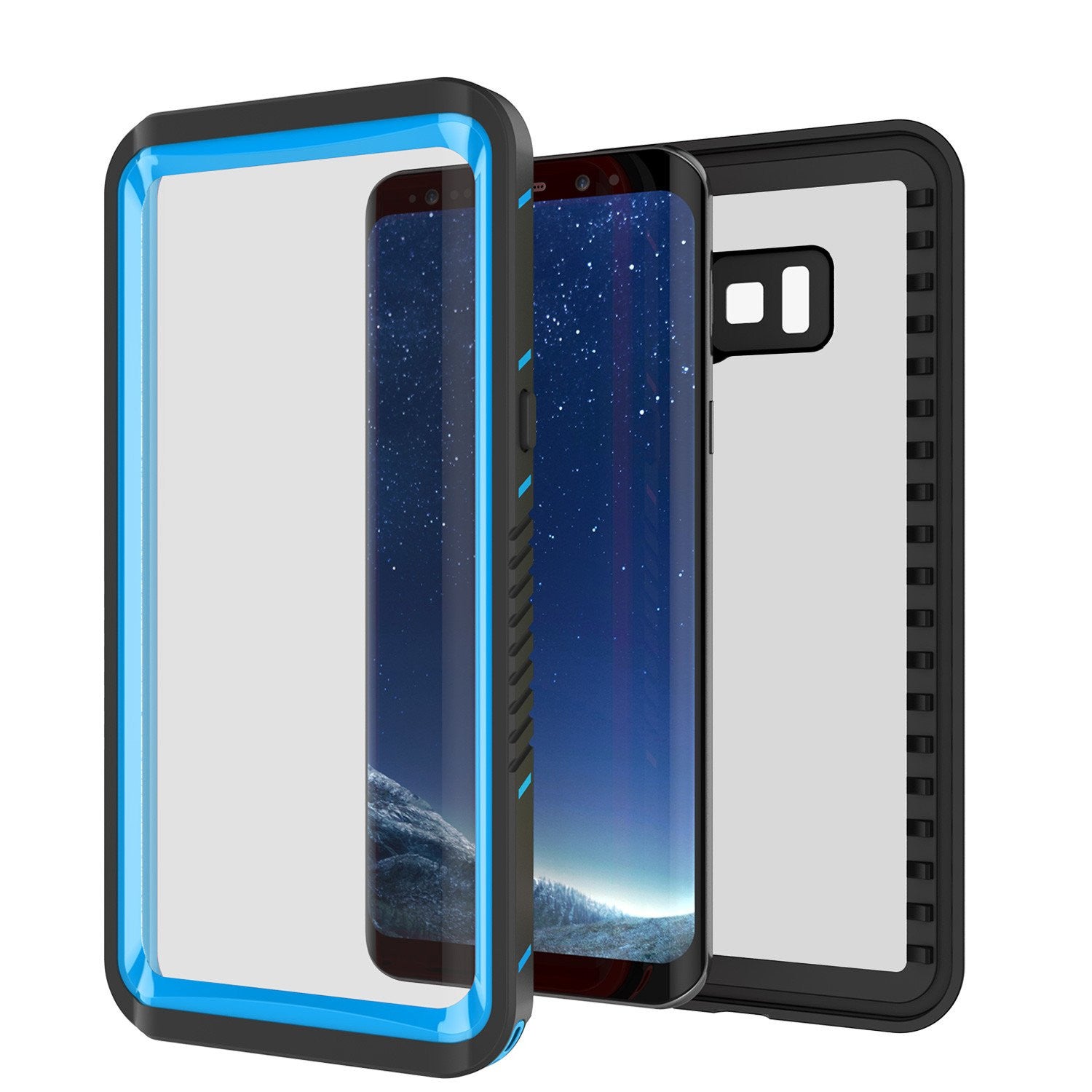 Galaxy S8 PLUS Waterproof Case, Punkcase [Extreme Series] [Slim Fit] [IP68 Certified] [Shockproof] [Snowproof] [Dirproof] Armor Cover [Light Blue] 