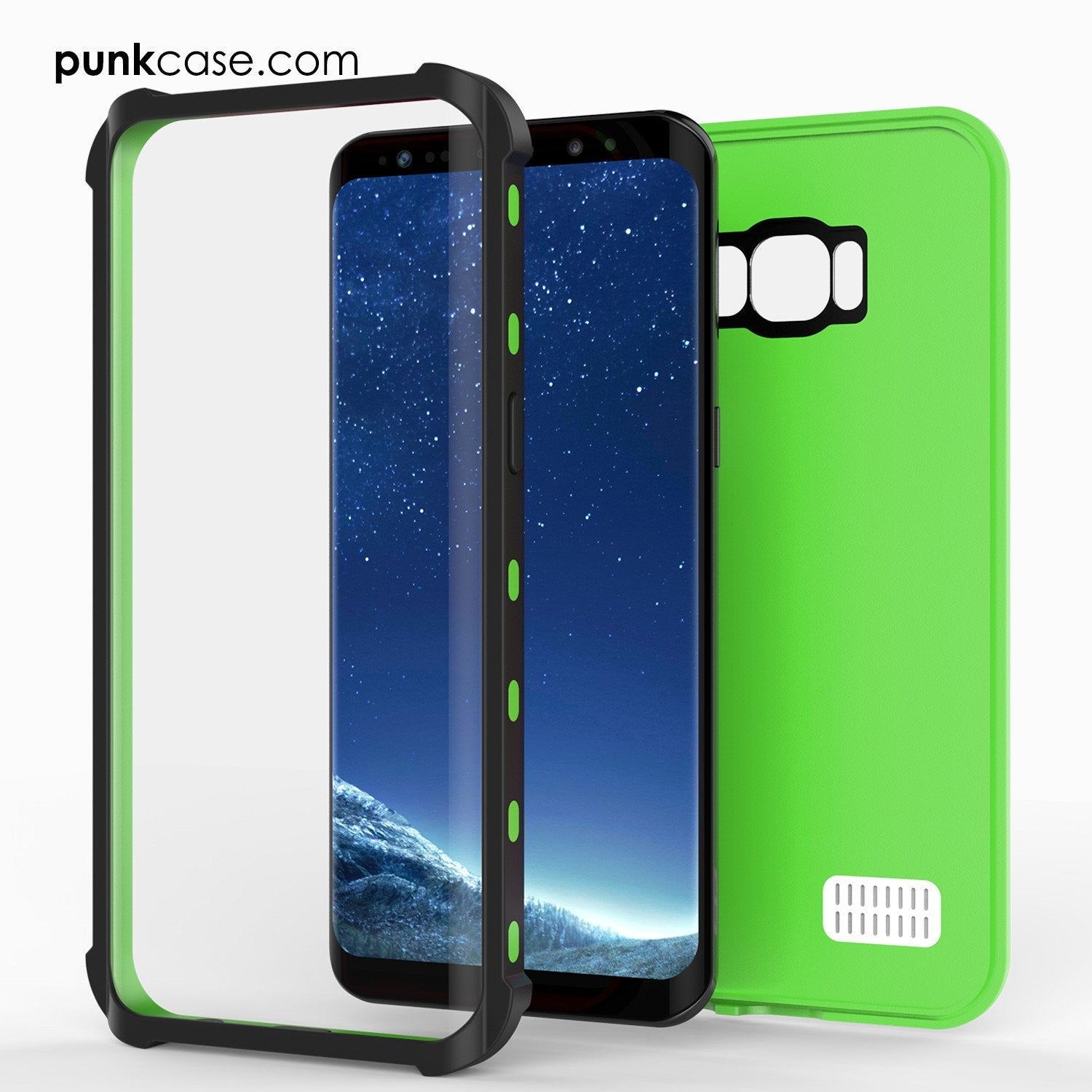 Galaxy S8 Plus Waterproof Case, Punkcase KickStud Green Series [Slim Fit] [IP68 Certified] [Shockproof] [Snowproof] Armor Cover. (Color in image: Purple)