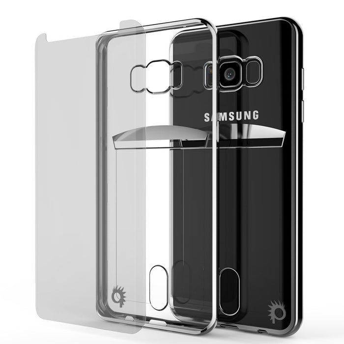Galaxy S8 Plus Case, PUNKCASEÂ® LUCID Silver Series | Card Slot | SHIELD Screen Protector | Ultra fit