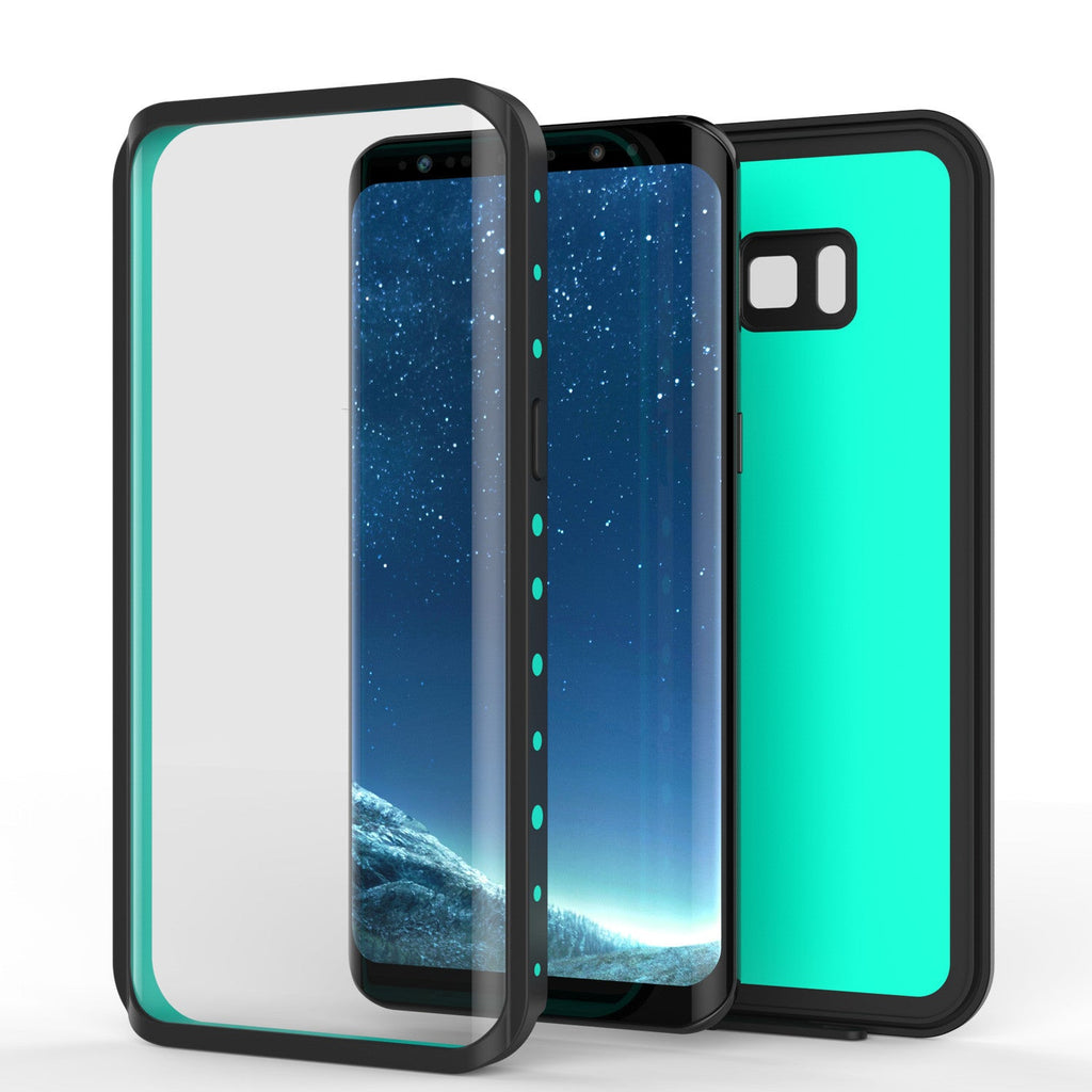 Galaxy S8 Plus Waterproof Case PunkCase StudStar Teal Thin 6.6ft Underwater IP68 Shock/Snow Proof (Color in image: white)