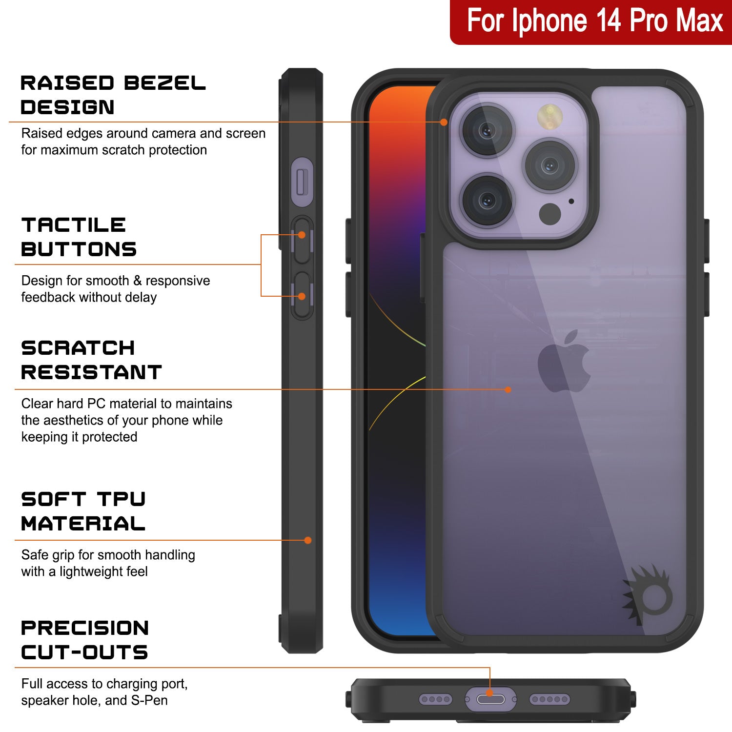 iPhone 15 Pro Max Case Punkcase® LUCID 2.0 Teal Series Series w/ PUNK SHIELD Screen Protector | Ultra Fit