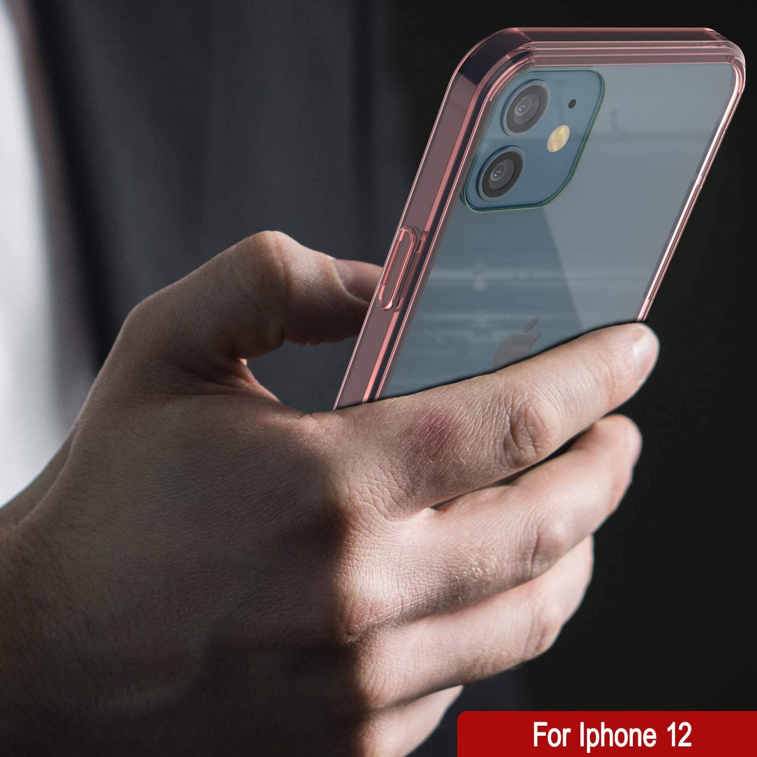 iPhone 12 Case Punkcase® LUCID 2.0 Crystal Pink Series w/ PUNK SHIELD Screen Protector | Ultra Fit (Color in image: white)