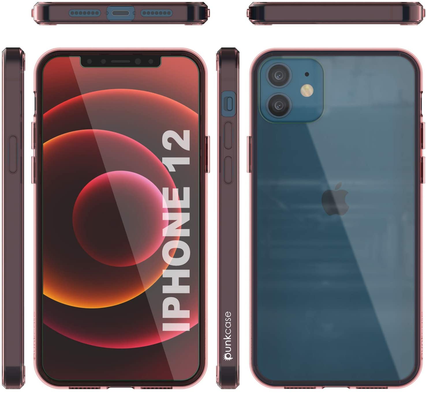 iPhone 12 Case Punkcase® LUCID 2.0 Crystal Pink Series w/ PUNK SHIELD Screen Protector | Ultra Fit (Color in image: light blue)