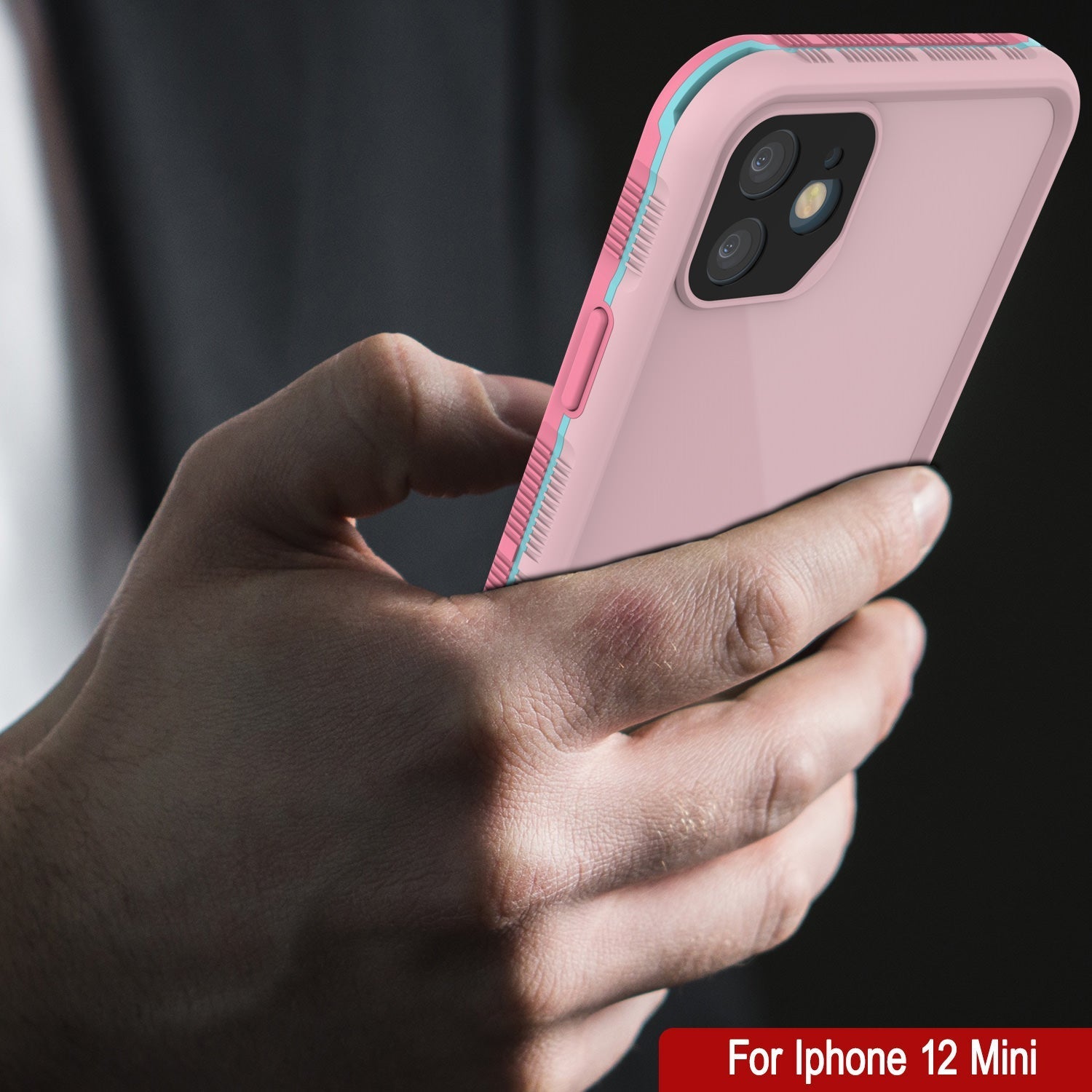 Punkcase iPhone 13 Mini Waterproof Case [Aqua Series] Armor Cover [Pink]