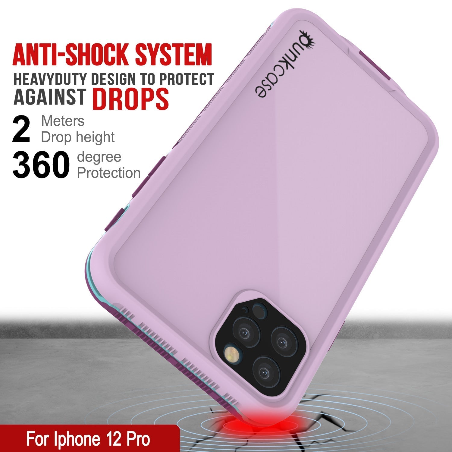 Punkcase iPhone 13 Pro Waterproof Case [Aqua Series] Armor Cover [Blue]
