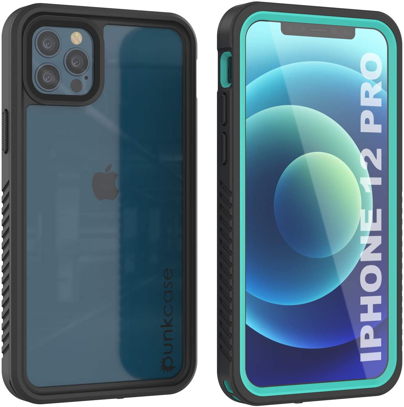 iPhone 12 Pro Waterproof Case, Punkcase [Extreme Series] Armor Cover W/ Built In Screen Protector [Teal]