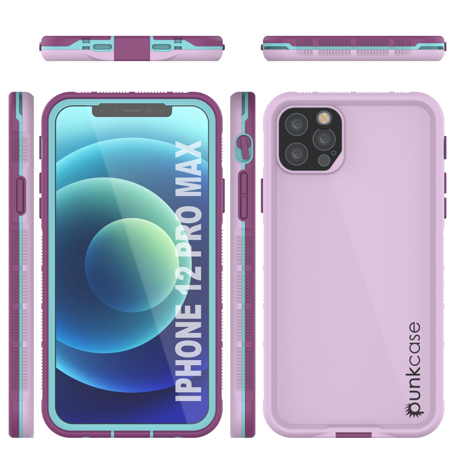 Punkcase iPhone 13 Pro Max Waterproof Case [Aqua Series] Armor Cover [Blue]