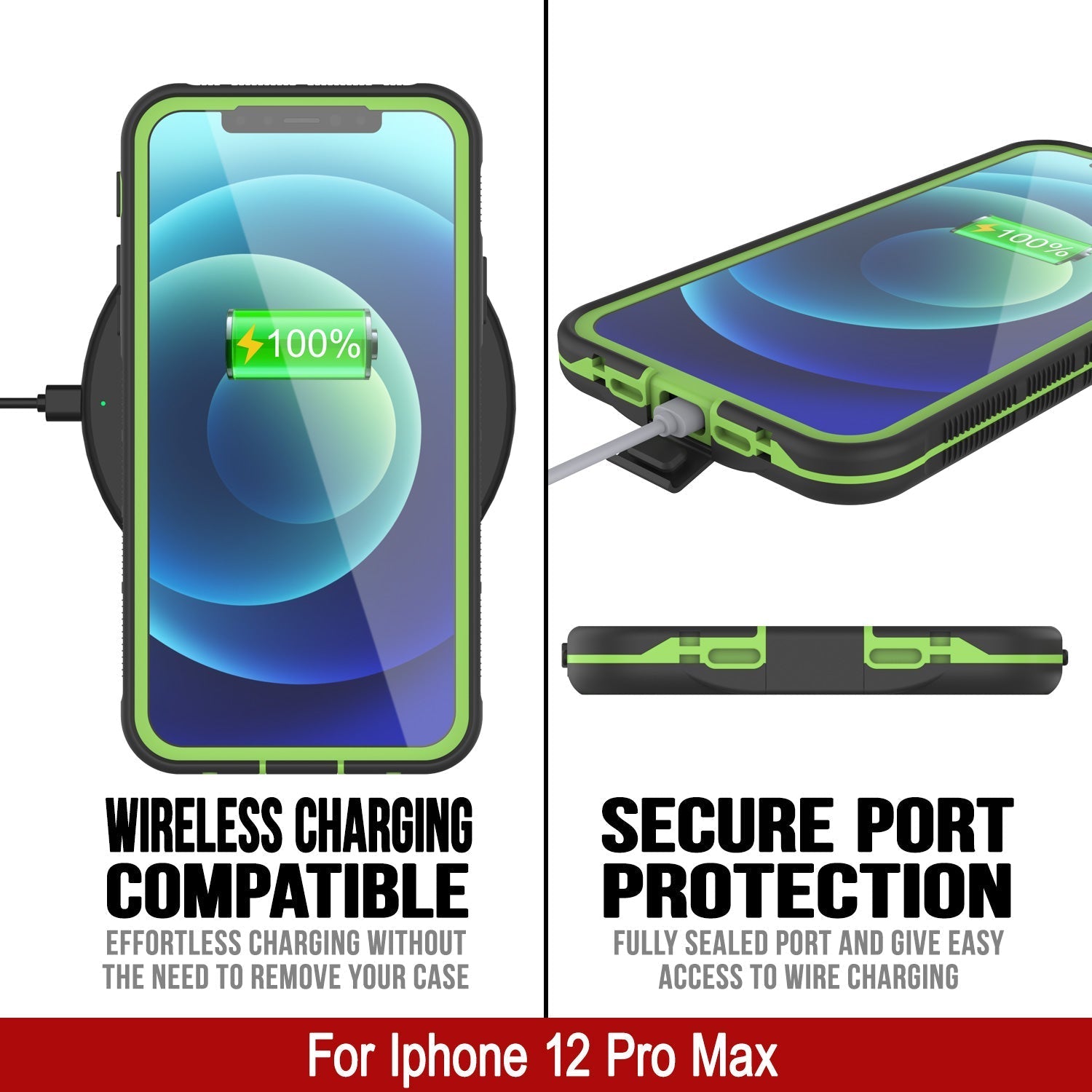 Punkcase iPhone 13 Pro Max Waterproof Case [Aqua Series] Armor Cover [Black]