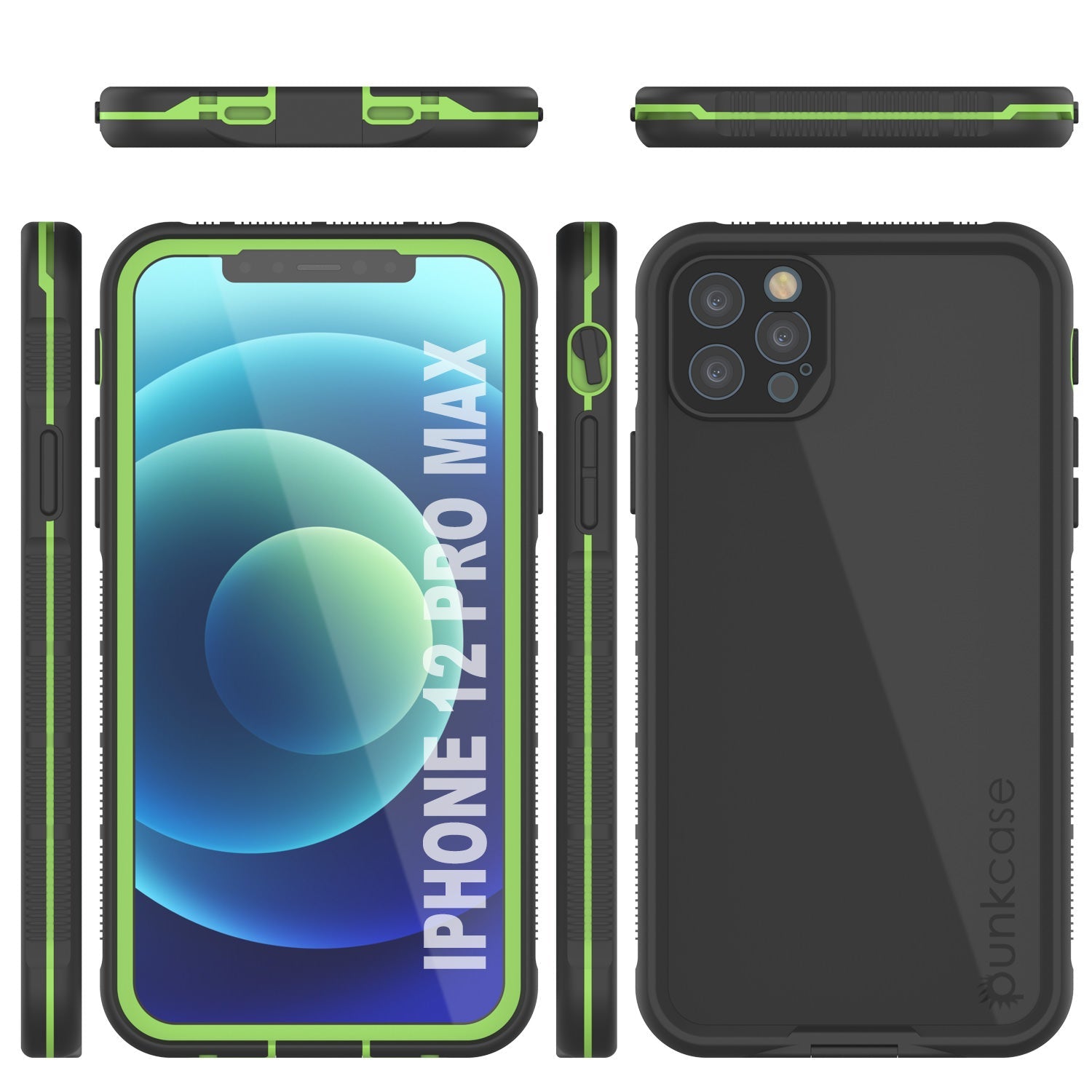 Punkcase iPhone 13 Pro Max Waterproof Case [Aqua Series] Armor Cover [Black]
