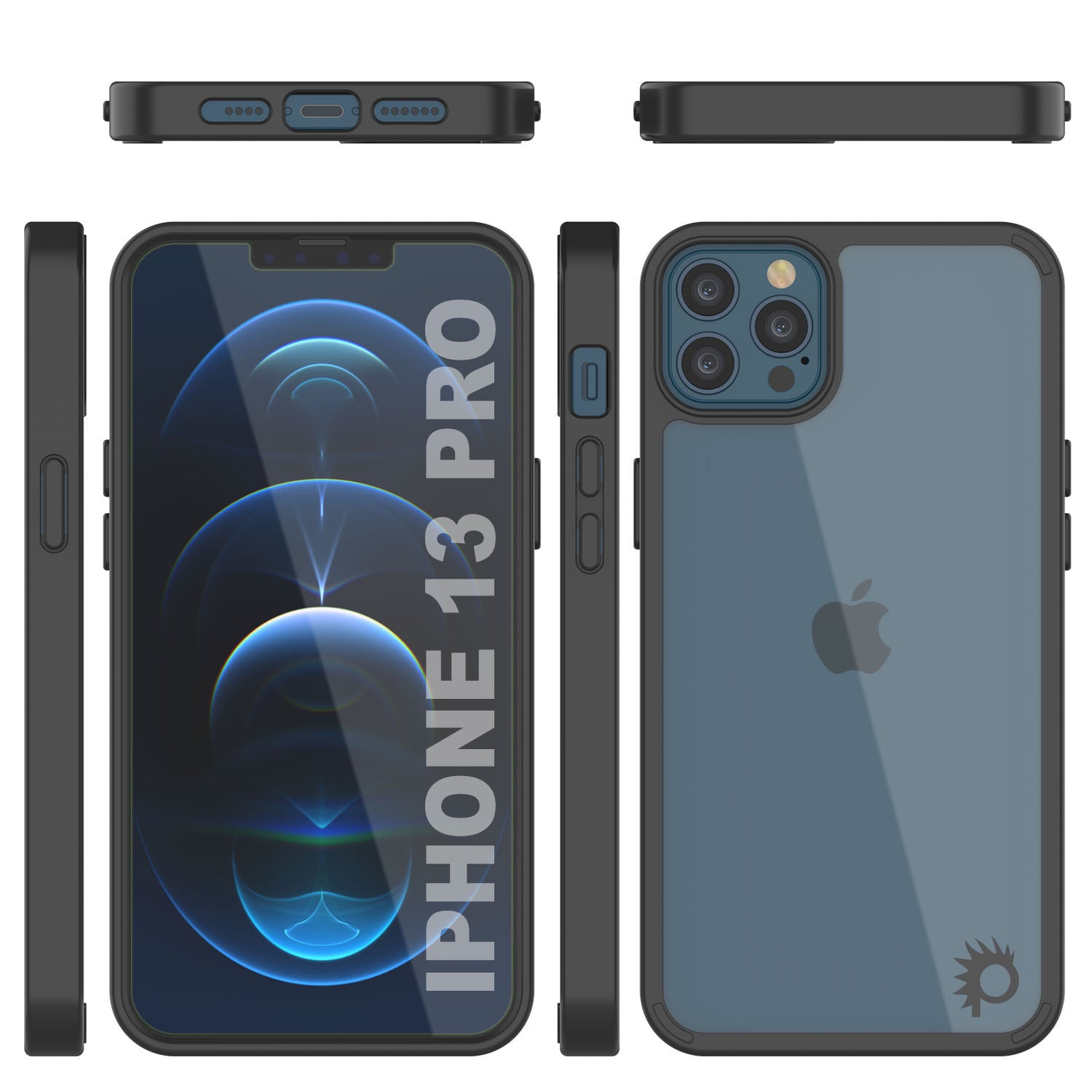 iPhone 13 Pro Case Punkcase® LUCID 2.0 Black Series w/ PUNK SHIELD Screen Protector | Ultra Fit