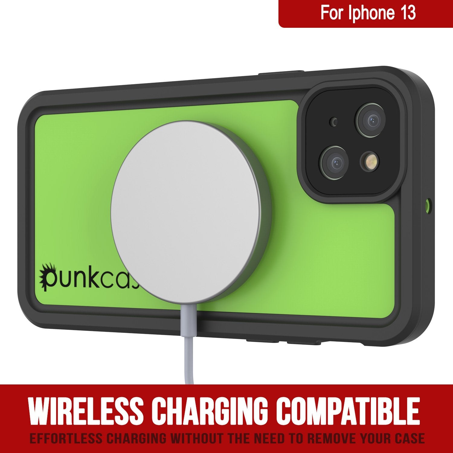 iPhone 13 Waterproof IP68 Case, Punkcase [Light green] [StudStar Series] [Slim Fit] [Dirtproof]