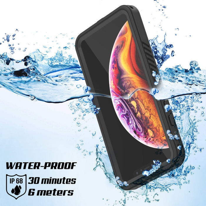 iPhone XR Waterproof Case, Punkcase [Extreme Series] Armor Cover W/ Built In Screen Protector [Black] (Color in image: White)