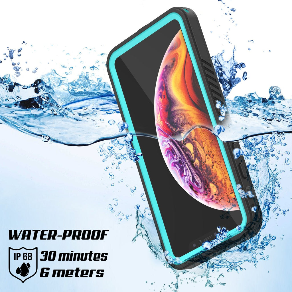 iPhone XR Waterproof Case, Punkcase [Extreme Series] Armor Cover W/ Built In Screen Protector [Teal] (Color in image: Light Green)