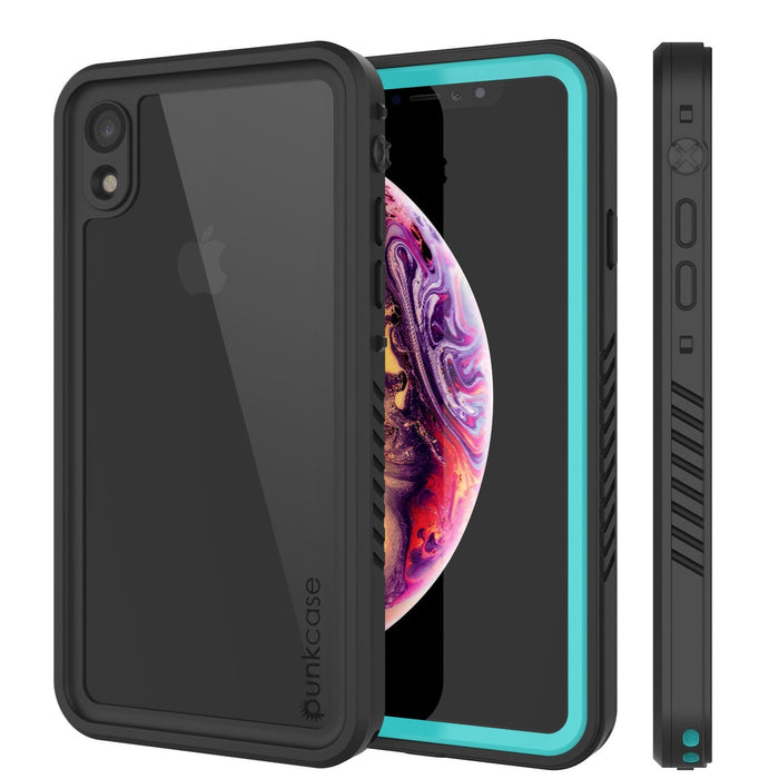 iPhone XR Waterproof Case, Punkcase [Extreme Series] Armor Cover W/ Built In Screen Protector [Teal] (Color in image: Teal)