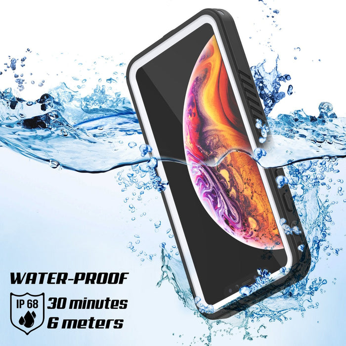 iPhone XR Waterproof Case, Punkcase [Extreme Series] Armor Cover W/ Built In Screen Protector [White] (Color in image: Purple)