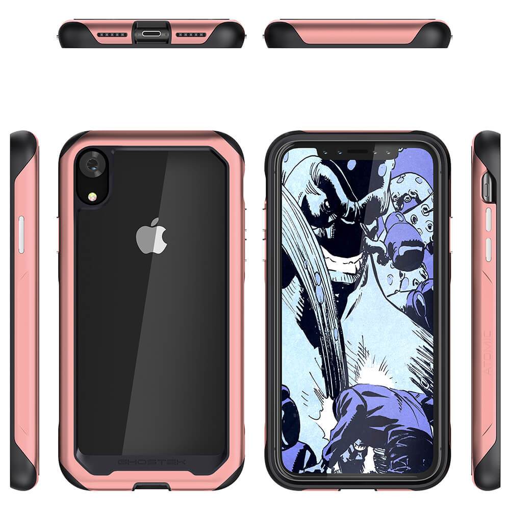 iPhone Xr Case, Ghostek Atomic Slim 2 Series  for iPhone Xr Rugged Heavy Duty Case|PINK (Color in image: Gold)