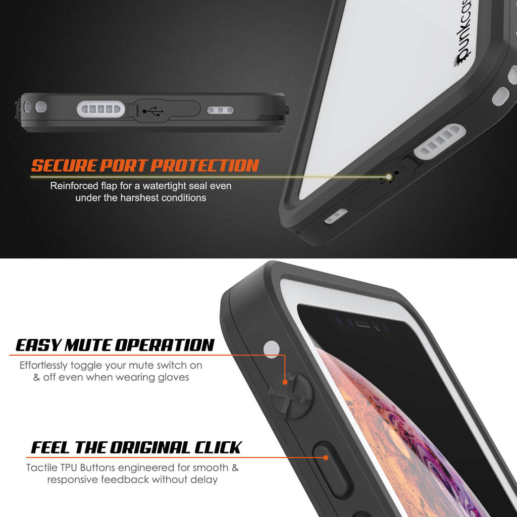 iPhone XR Waterproof IP68 Case, Punkcase [White] [StudStar Series] [Slim Fit] [Dirtproof] (Color in image: teal)