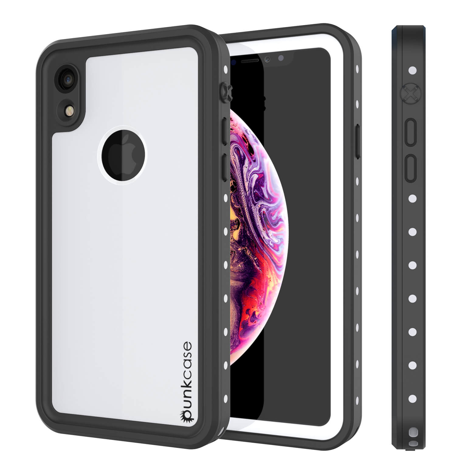 iPhone XR Waterproof IP68 Case, Punkcase [White] [StudStar Series] [Slim Fit] [Dirtproof] (Color in image: white)
