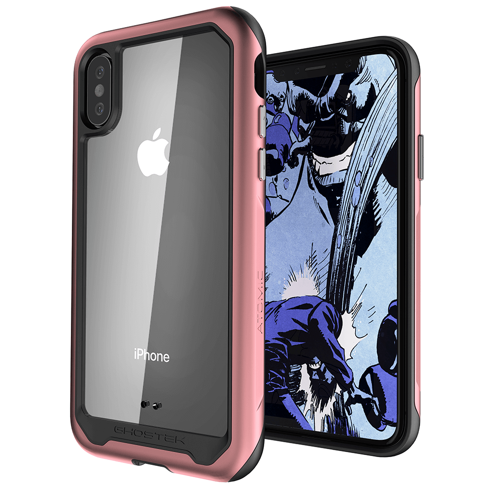 iPhone Xs Case, Ghostek Atomic Slim 2 Series  for iPhone Xs Rugged Heavy Duty Case|PINK (Color in image: Pink)