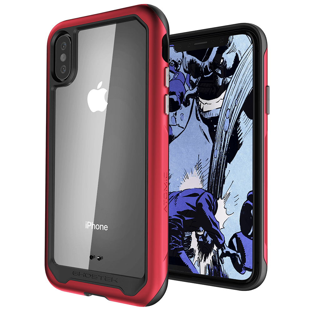 iPhone Xs Max Case, Ghostek Atomic Slim 2 Series  for iPhone Xs Max Rugged Heavy Duty Case|RED (Color in image: Red)