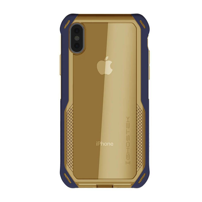 iPhone Xs Max Case, Ghostek Cloak 4 Series  for iPhone Xs Max / iPhone Pro Case | BLUE-GOLD (Color in image: Pink)