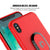 iPhone XS Case, Punkcase Magnetix Protective TPU Cover W/ Kickstand, Tempered Glass Screen Protector [Red] 