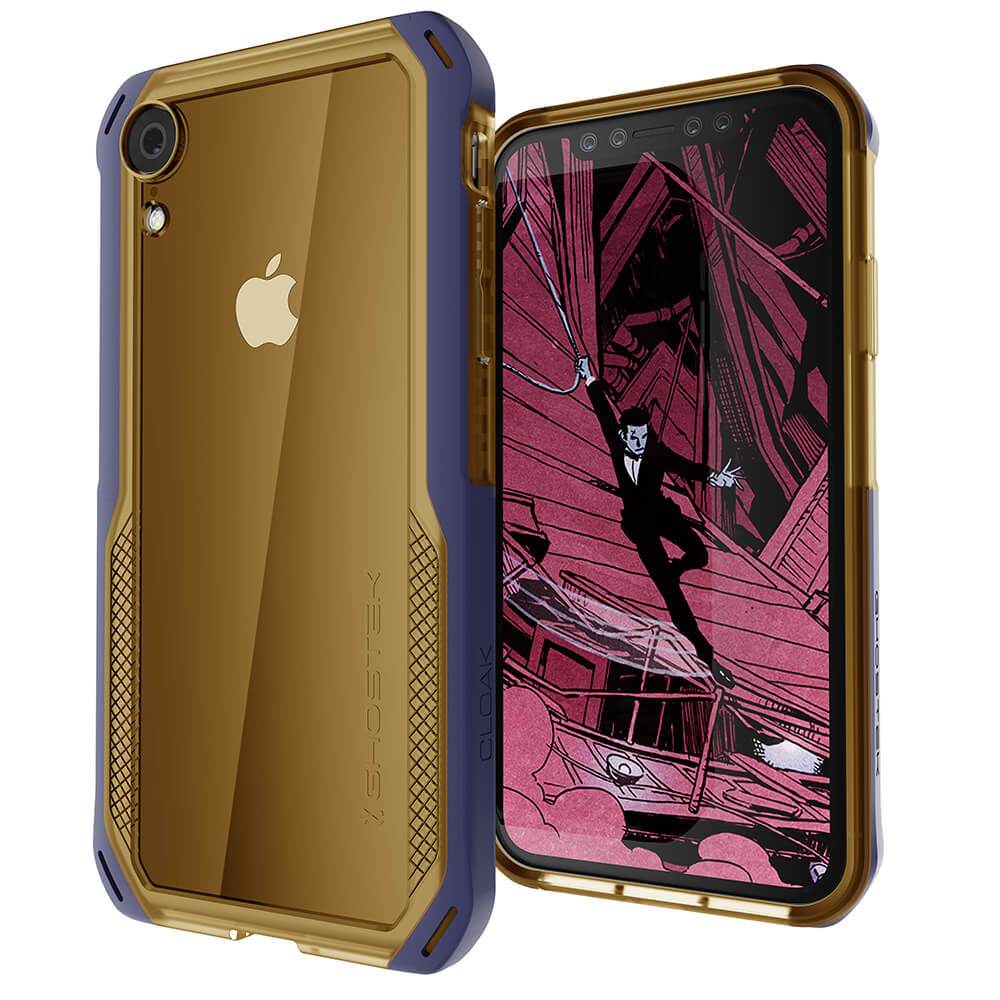 iPhone Xr Case, Ghostek Cloak 4 Series  for iPhone Xr / iPhone Pro Case | BLUE-GOLD (Color in image: Blue-Gold)
