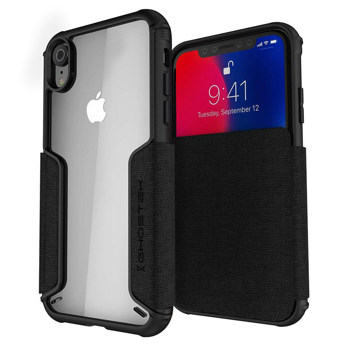 iPhone Xr Case, Ghostek Exec 3 Series for iPhone Xr / iPhone Pro Protective Wallet Case [BLACK] (Color in image: Red)
