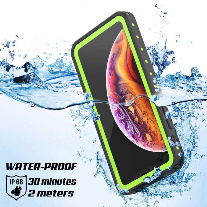 iPhone XS Max Waterproof IP68 Case, Punkcase [Light green] [StudStar Series] [Slim Fit] [Dirtproof] (Color in image: purple)