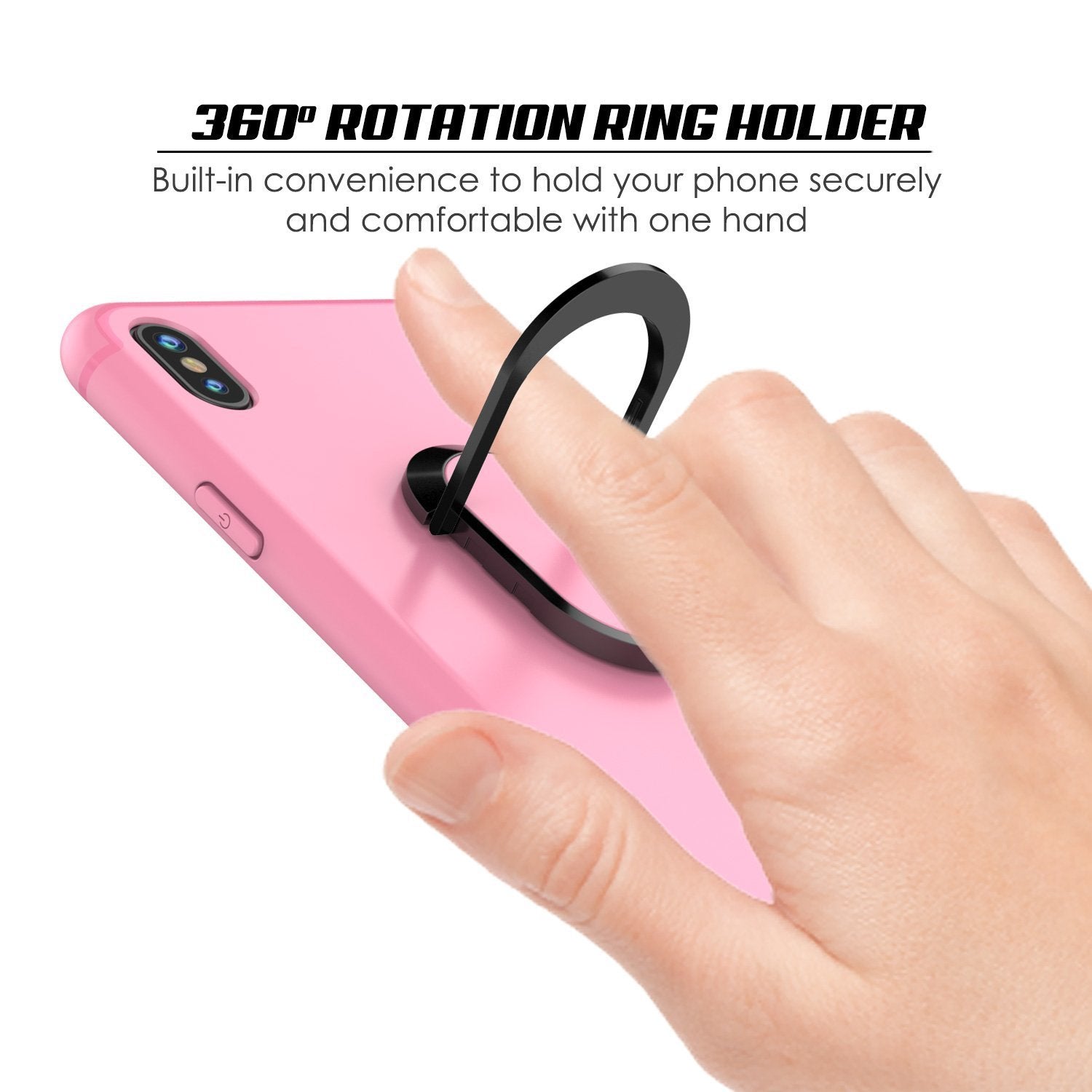 iPhone X Case, Punkcase Magnetix Protective TPU Cover W/ Kickstand, Tempered Glass Screen Protector [Pink] 