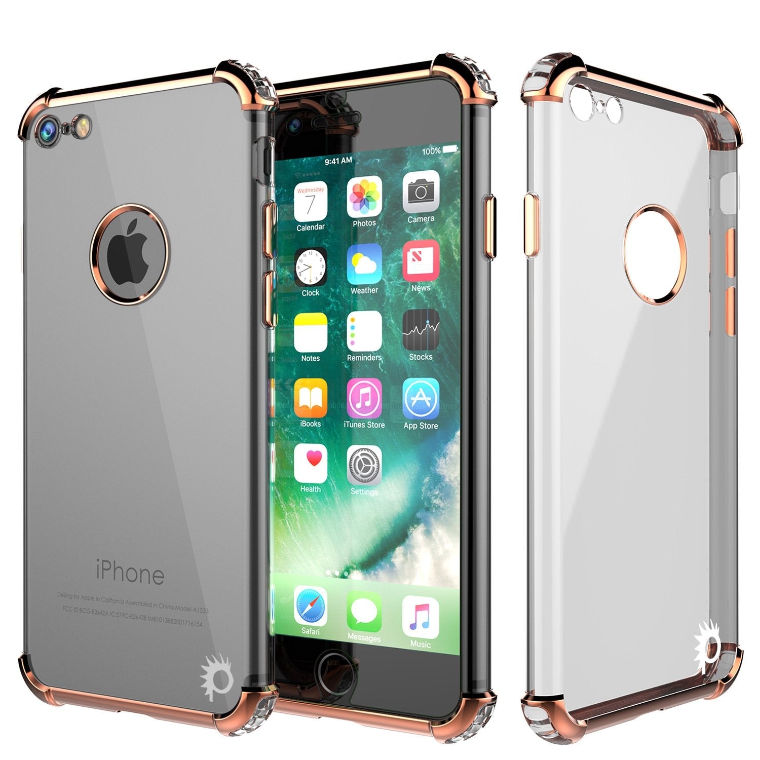 iPhone 7 Case, Punkcase [BLAZE SERIES] Protective Cover W/ PunkShield Screen Protector [Shockproof] [Slim Fit] for Apple iPhone [RoseGold] 