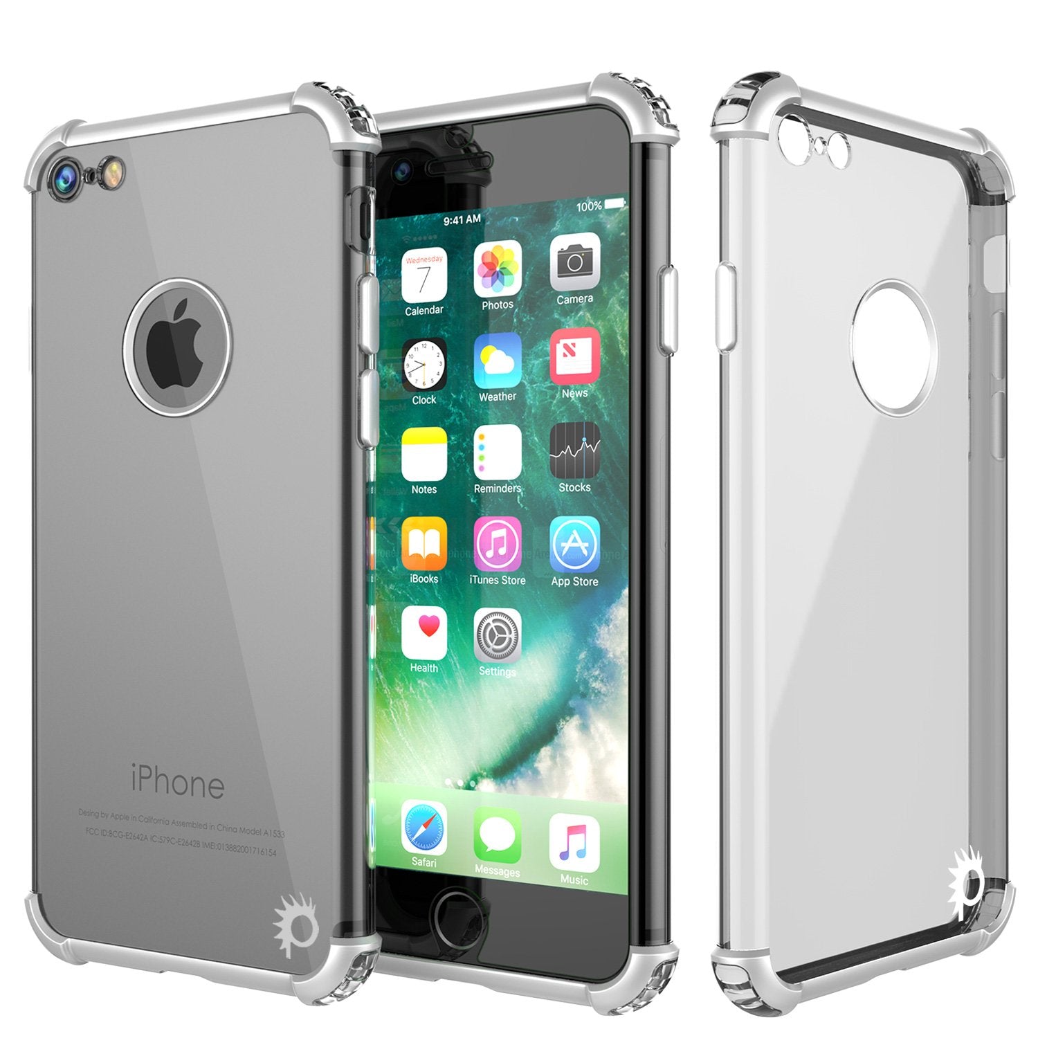 iPhone 8 Case, Punkcase [BLAZE SERIES] Protective Cover W/ PunkShield Screen Protector [Shockproof] [Slim Fit] for Apple iPhone [Black] 