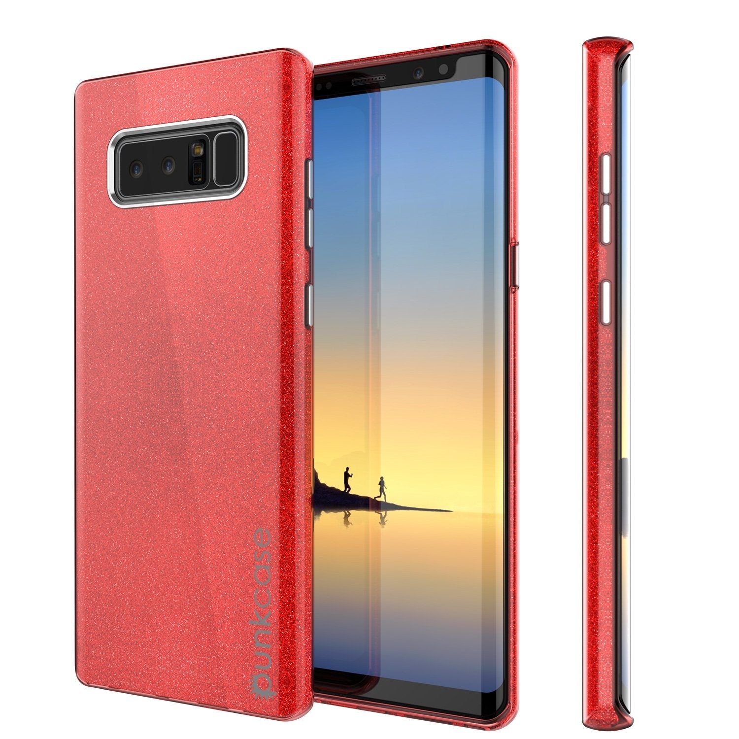 Galaxy Note 8 Case, Punkcase Galactic 2.0 Series Ultra Slim Protective Armor [Red] (Color in image: red)