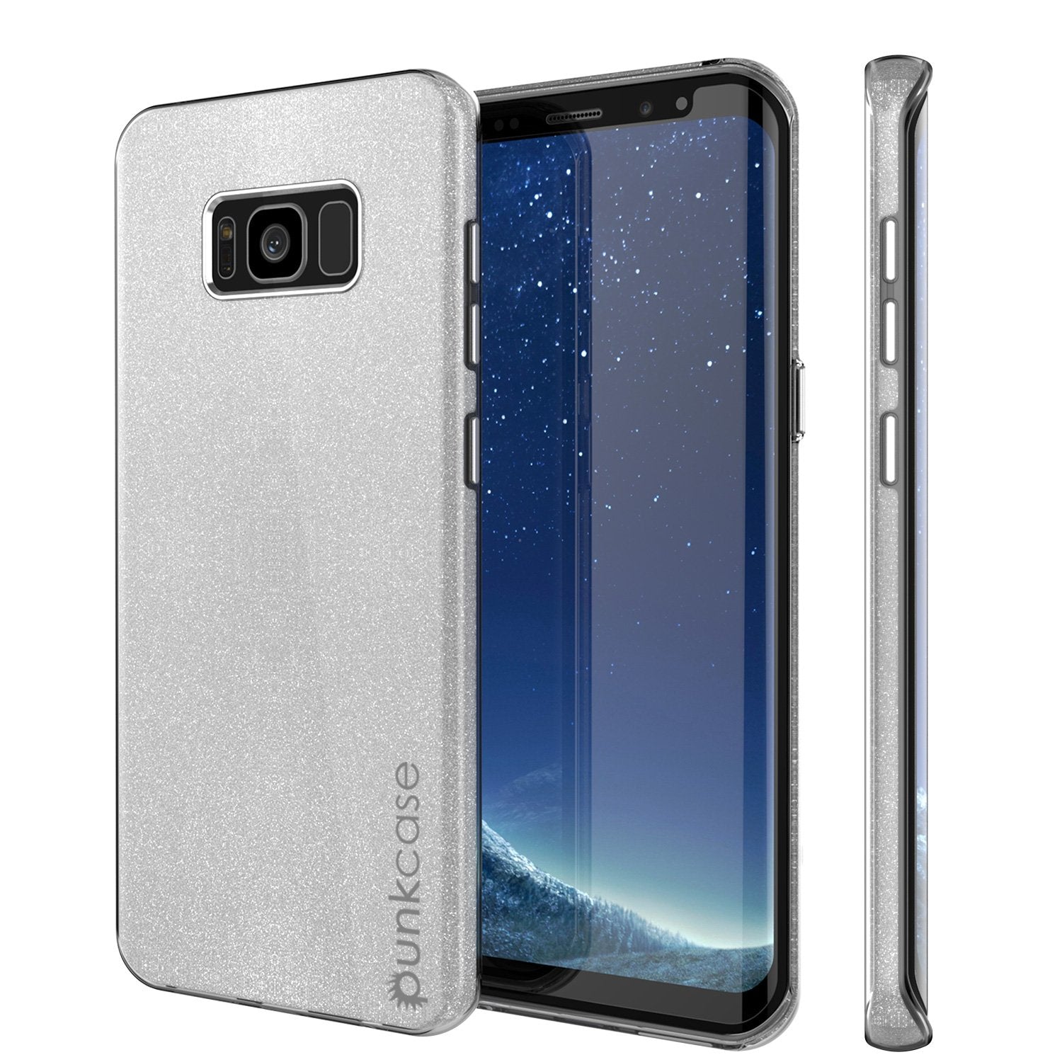 Galaxy S8 Case, Punkcase Galactic 2.0 Series Ultra Slim Protective Armor TPU Cover w/ PunkShield Screen Protector | Lifetime Exchange Warranty | Designed for Samsung Galaxy S8 [Silver] (Color in image: silver)