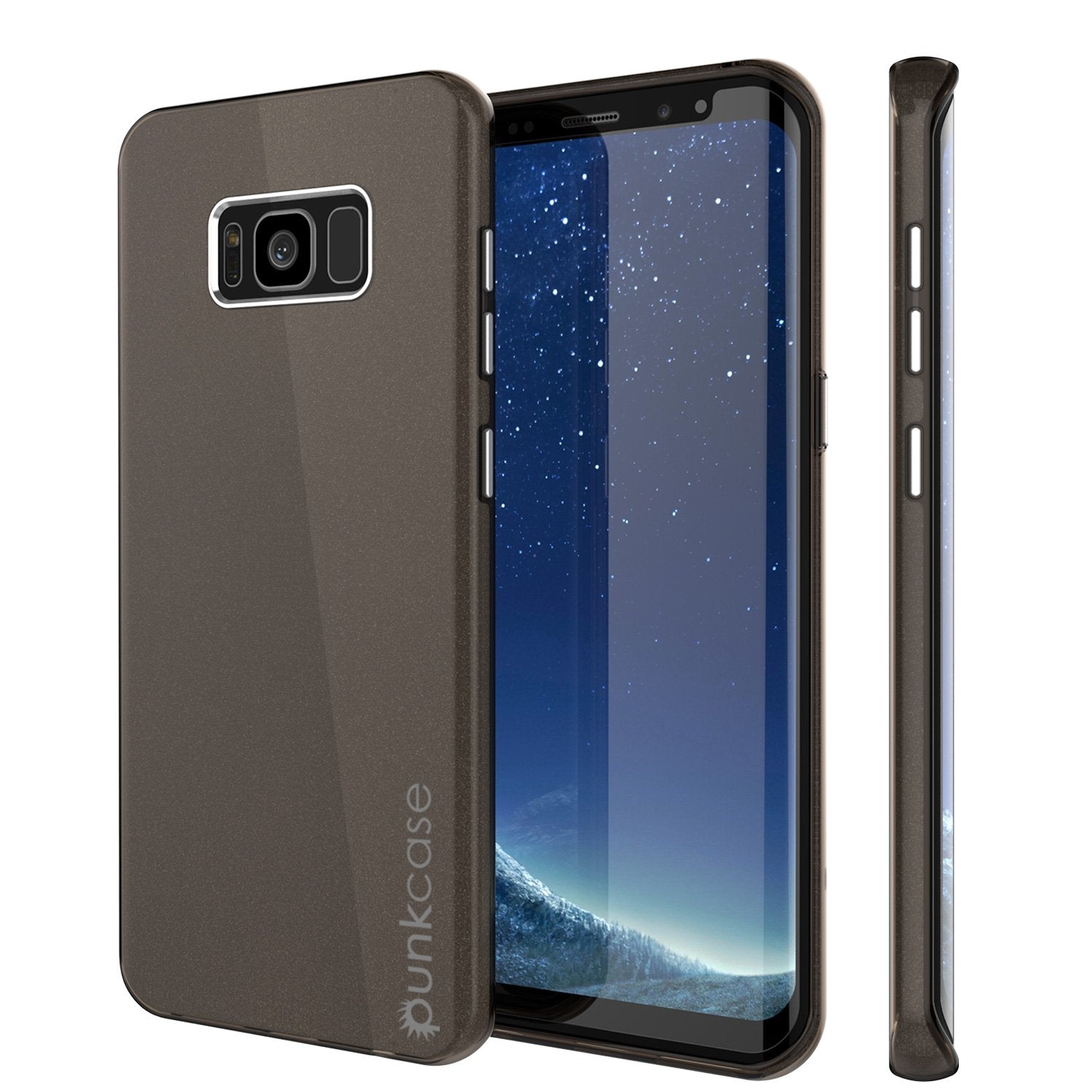 Galaxy S8 Plus Case, Punkcase Galactic 2.0 Series Ultra Slim Protective Armor TPU Cover [Black] (Color in image: black/grey)