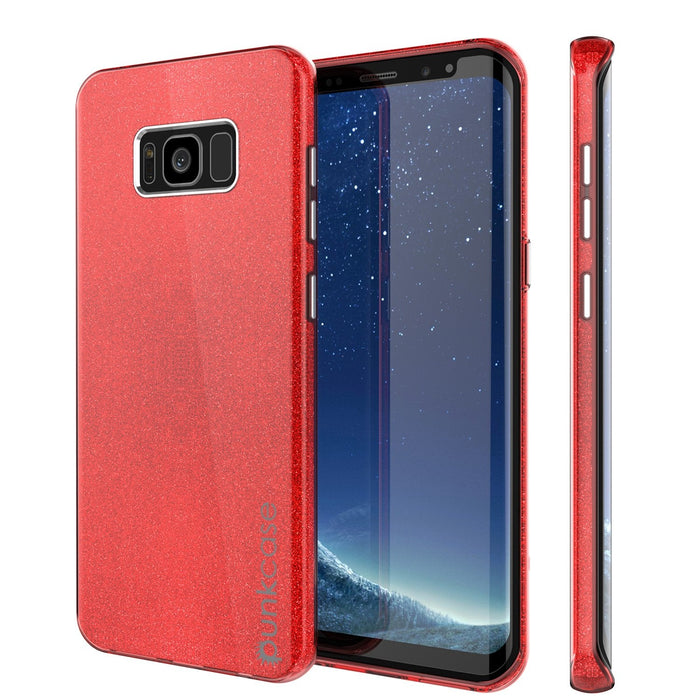 Galaxy S8 Case, Punkcase Galactic 2.0 Series Ultra Slim Protective Armor TPU Cover w/ PunkShield Screen Protector | Lifetime Exchange Warranty | Designed for Samsung Galaxy S8 [Red] (Color in image: red)
