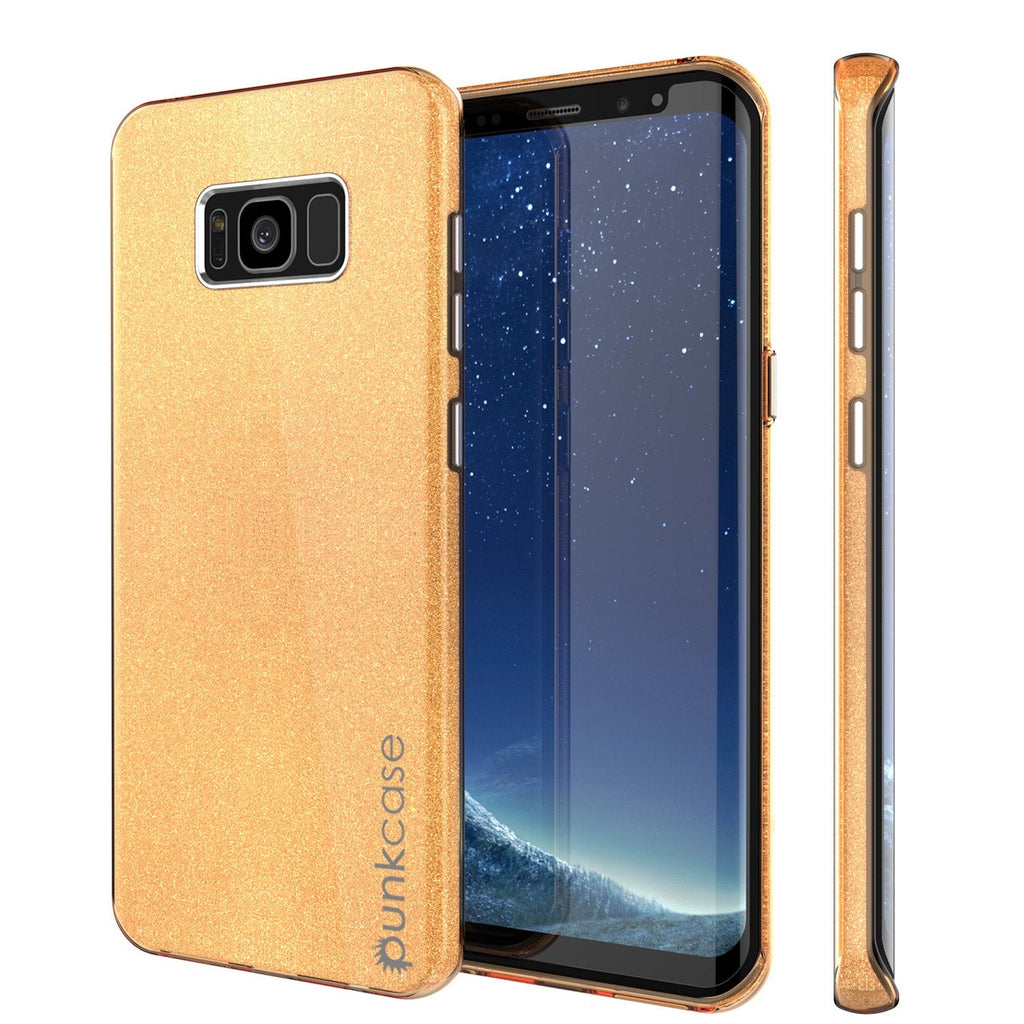 Galaxy S8 Case, Punkcase Galactic 2.0 Series Ultra Slim Protective Armor TPU Cover w/ PunkShield Screen Protector | Lifetime Exchange Warranty | Designed for Samsung Galaxy S8 [Gold] (Color in image: gold)