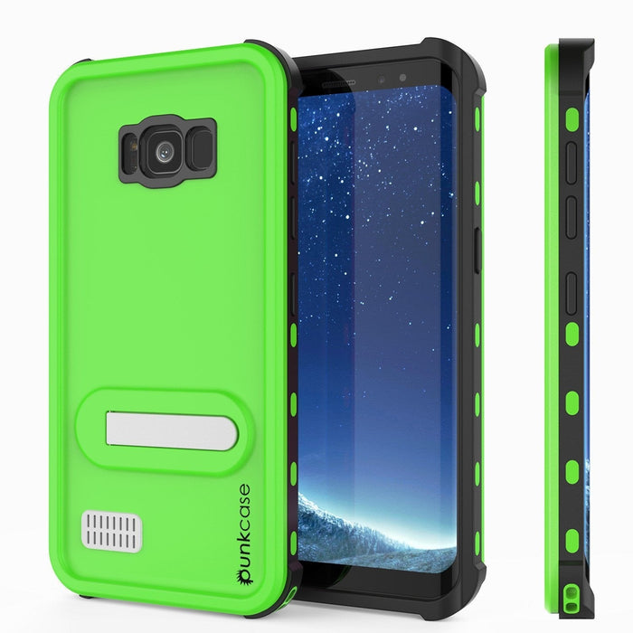 Galaxy S8 Plus Waterproof Case, Punkcase KickStud Green Series [Slim Fit] [IP68 Certified] [Shockproof] [Snowproof] Armor Cover. (Color in image: Green)