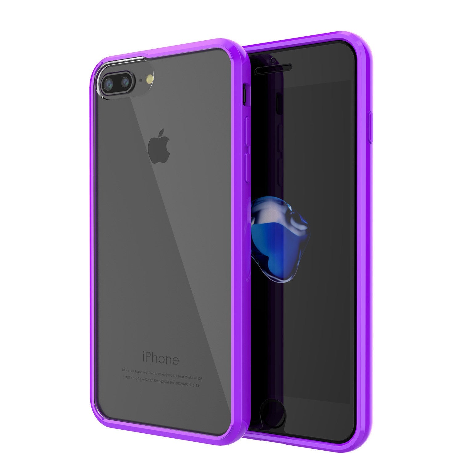 iPhone 7+ Plus Case Punkcase® LUCID 2.0 Purple Series w/ PUNK SHIELD Screen Protector | Ultra Fit