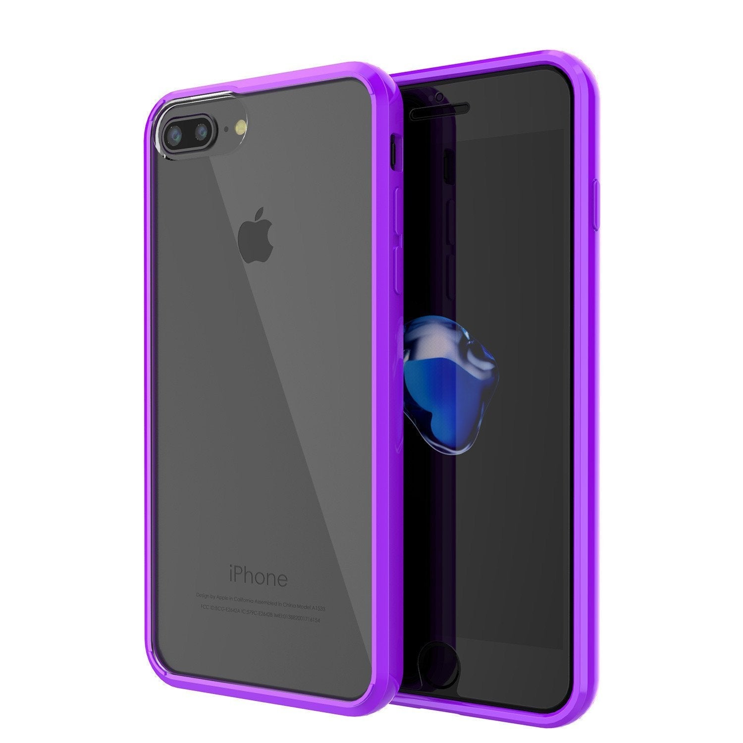 iPhone 8+ Plus Case Punkcase® LUCID 2.0 Purple Series w/ PUNK SHIELD Screen Protector | Ultra Fit