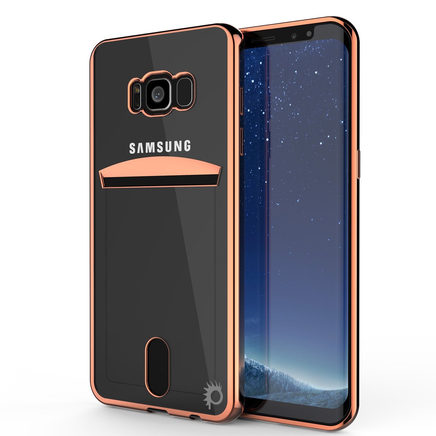 Galaxy S8 Case, PUNKCASEÂ® LUCID Rose Gold Series | Card Slot | SHIELD Screen Protector