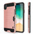 iPhone XS Max Case, PUNKcase [SLOT Series] Slim Fit Dual-Layer Armor Cover [Rose-Gold] (Color in image: Rose Gold)